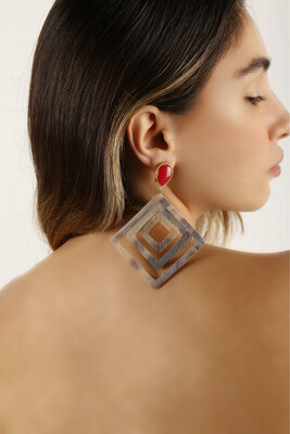 Ada In Buffalo Horn And Red Agate