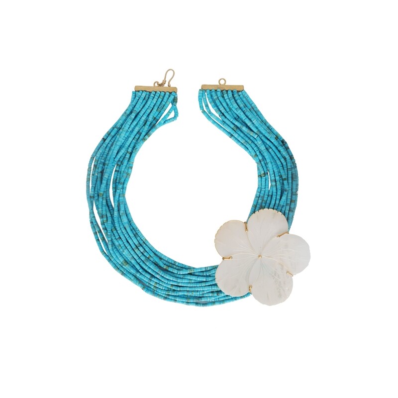 FLORA in Turquoise and Mother of Pearls