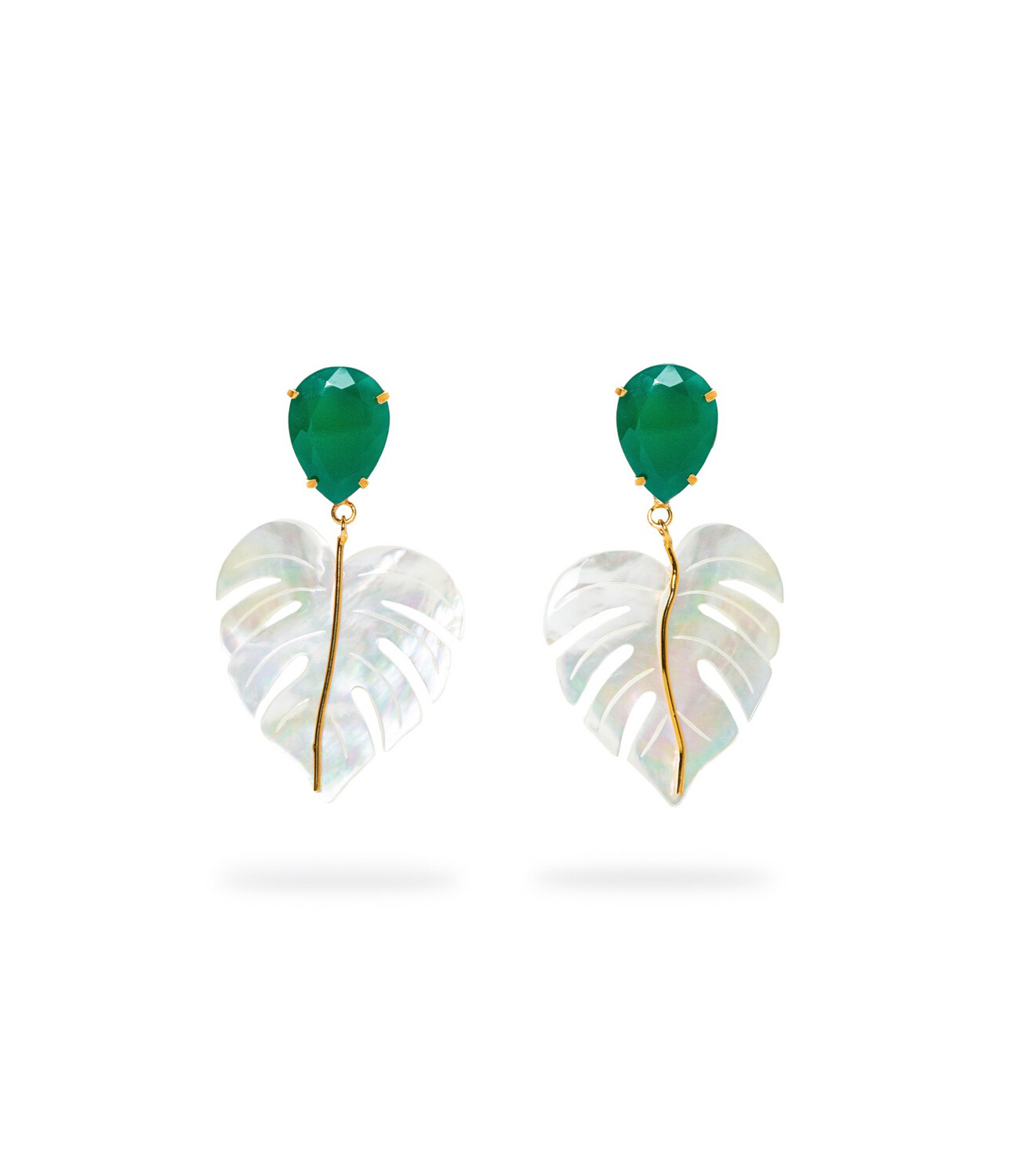 SEYCHELLES in Mother of Pearls and green Agate