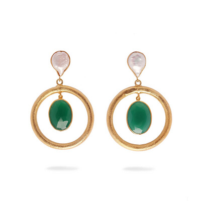 Diana In Pearls And Green Agate
