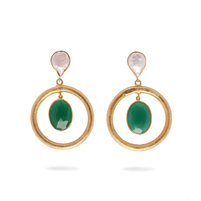 Diana In Pearls And Green Agate