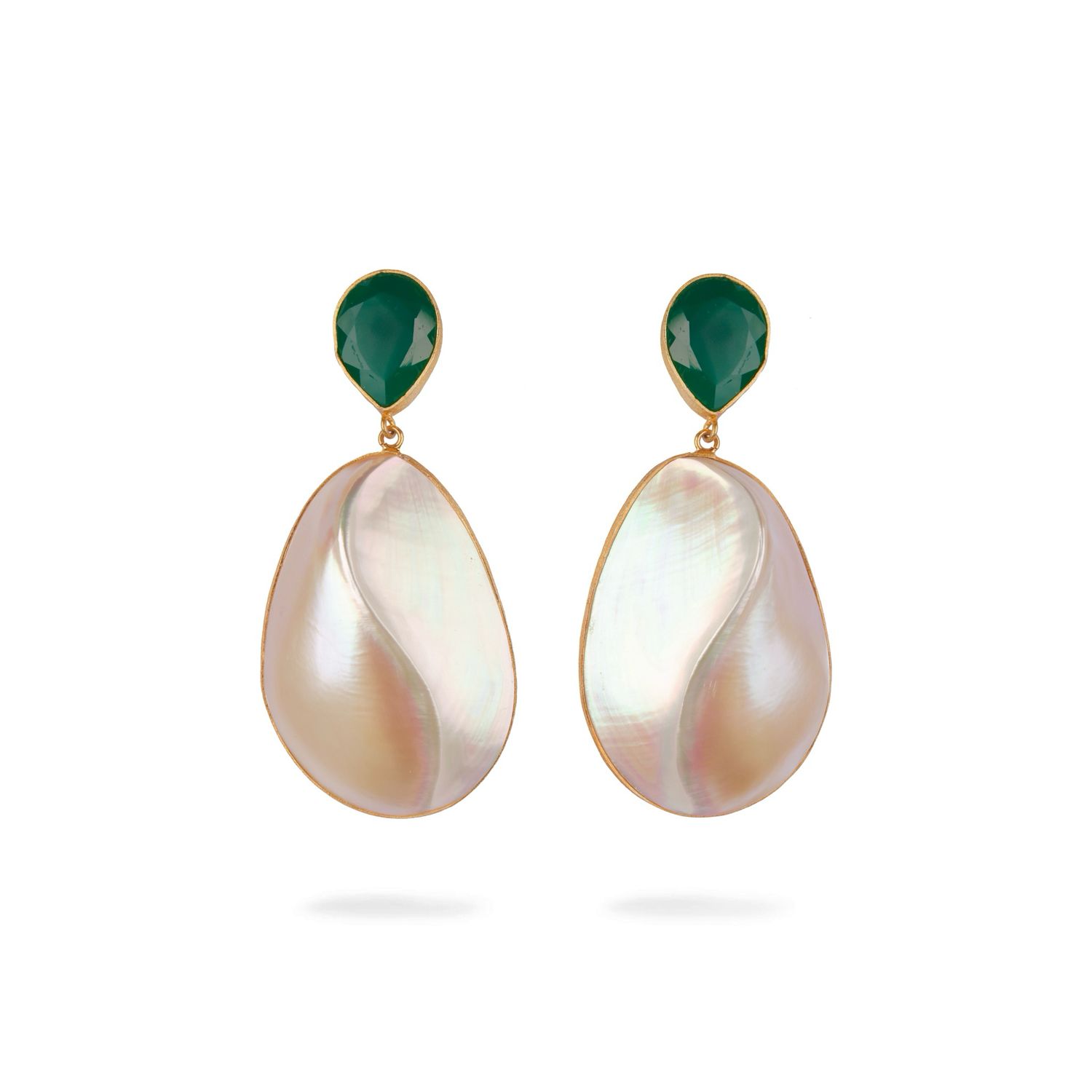 Maurea Green in Mother Of Pearls And Green Agate