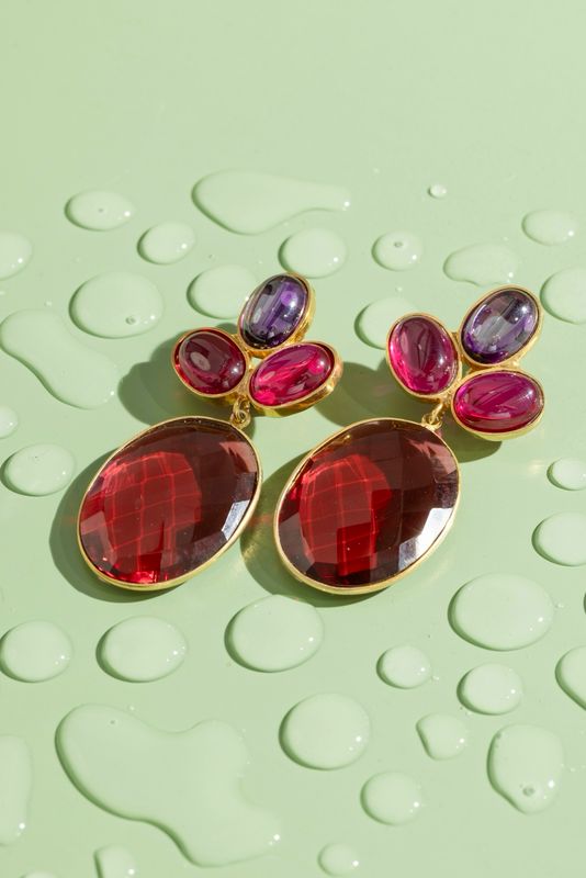 AMY In Red Agate And Amethyst