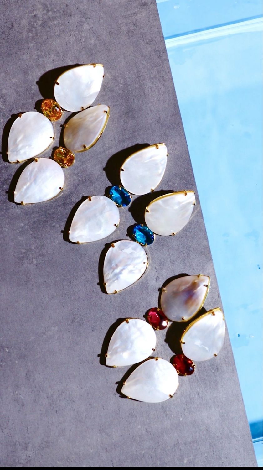 LEA In Mother Of Pearls And Colored Gemstones