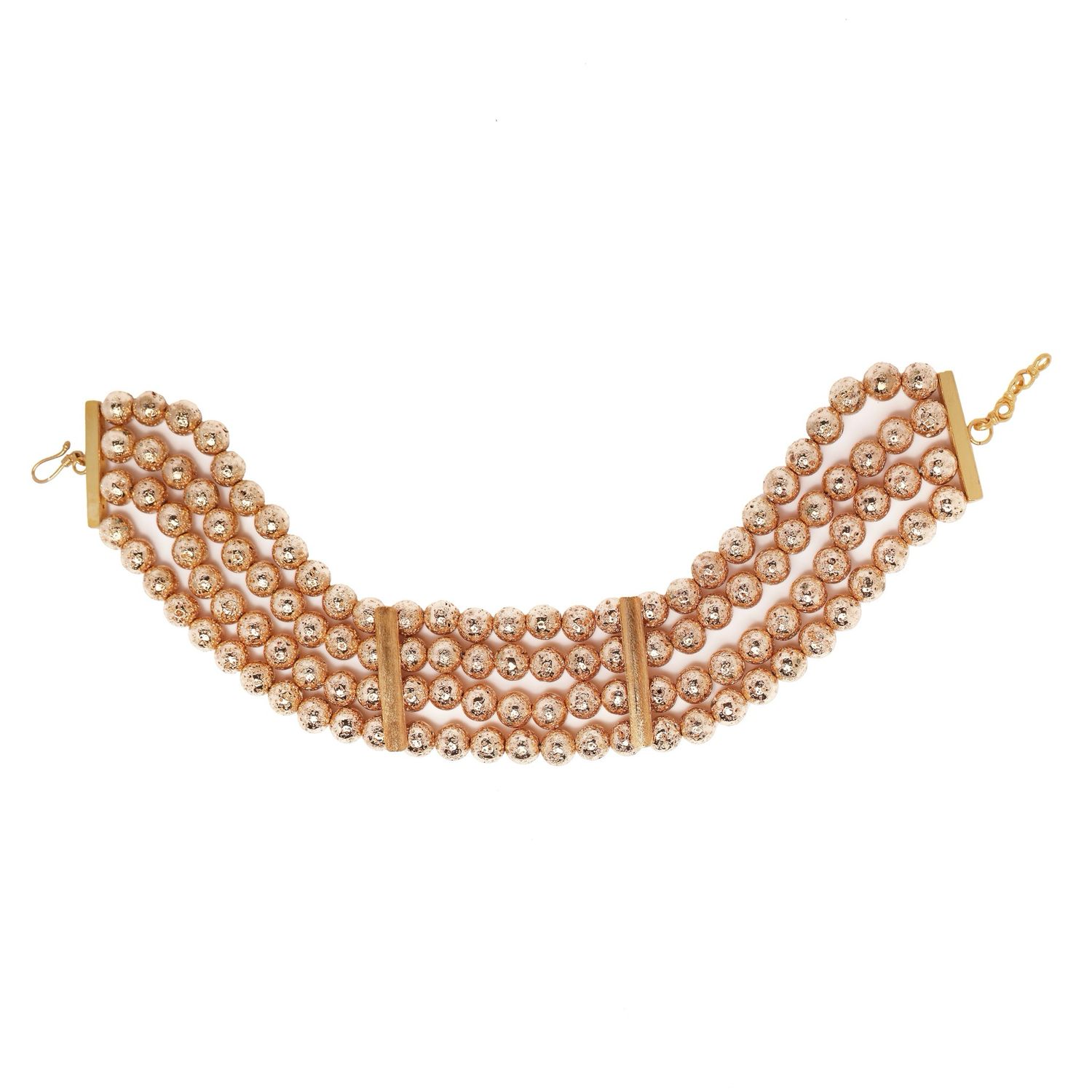 ICON Choker In Goldplated Lava Gemstones