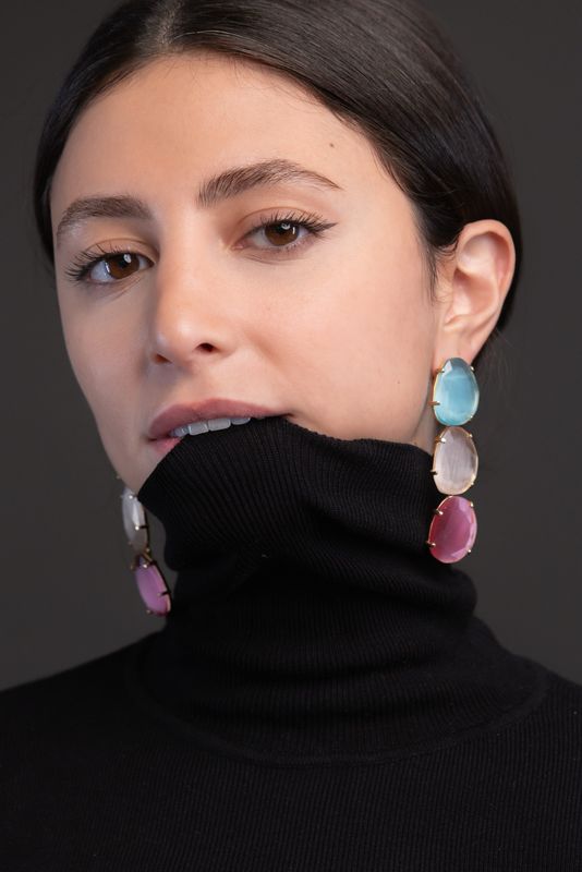 SORAYA In Colored Cats Eye Stones