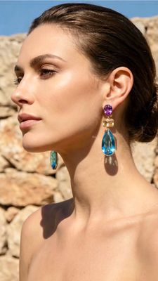 KANDY In Zirconium Amethyst And Aquamarine