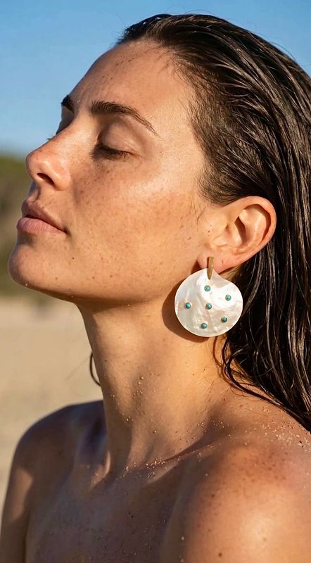 MARBELLA In Mother Of Pearls, Zirconium And Turquoise