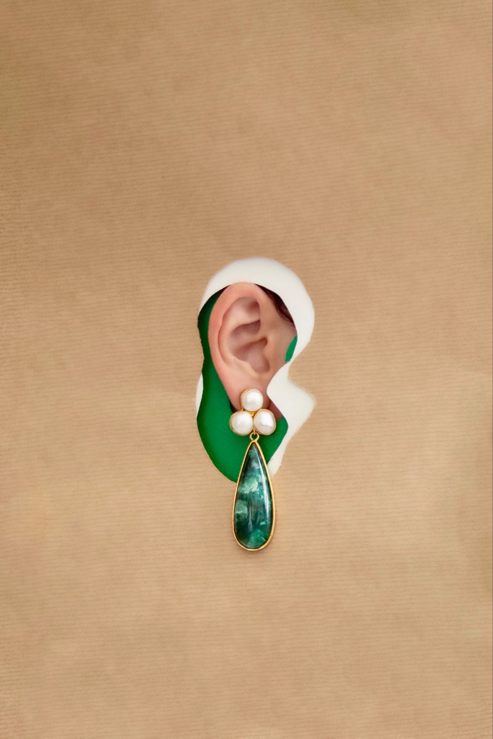 AUDREY Drops In Pearl And Jadeite