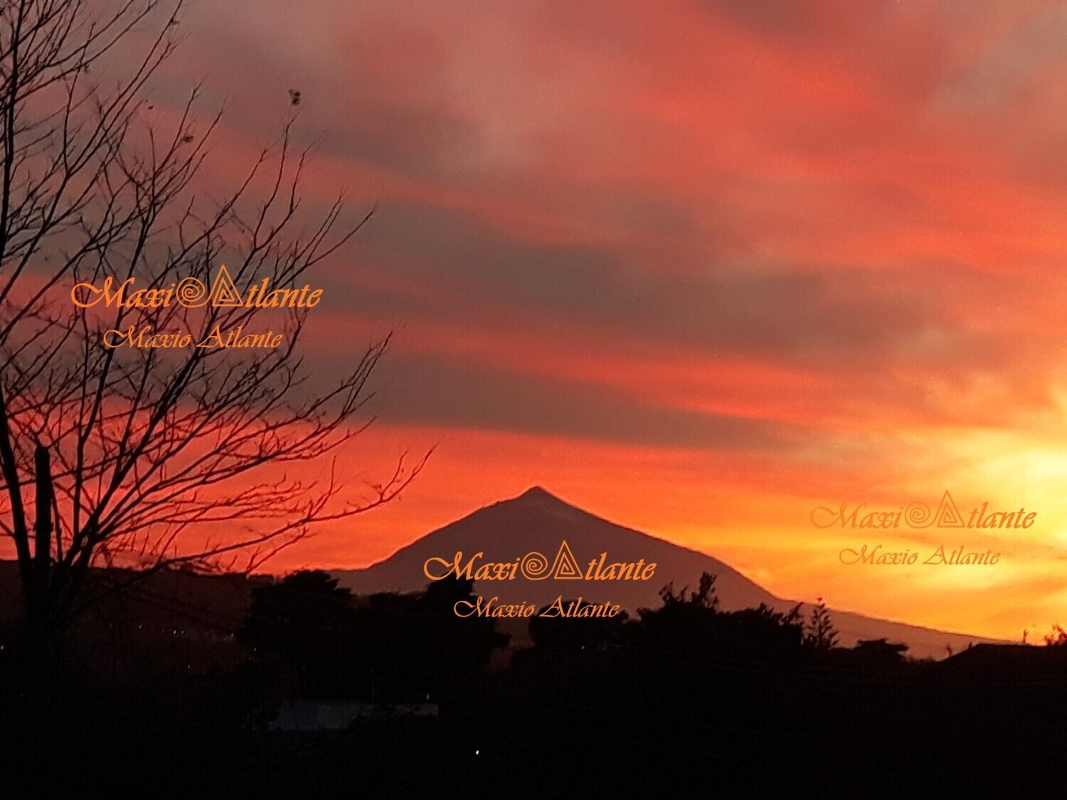 Teide rojizo puesta de Sol02