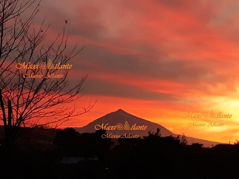 Teide rojizo puesta de Sol02