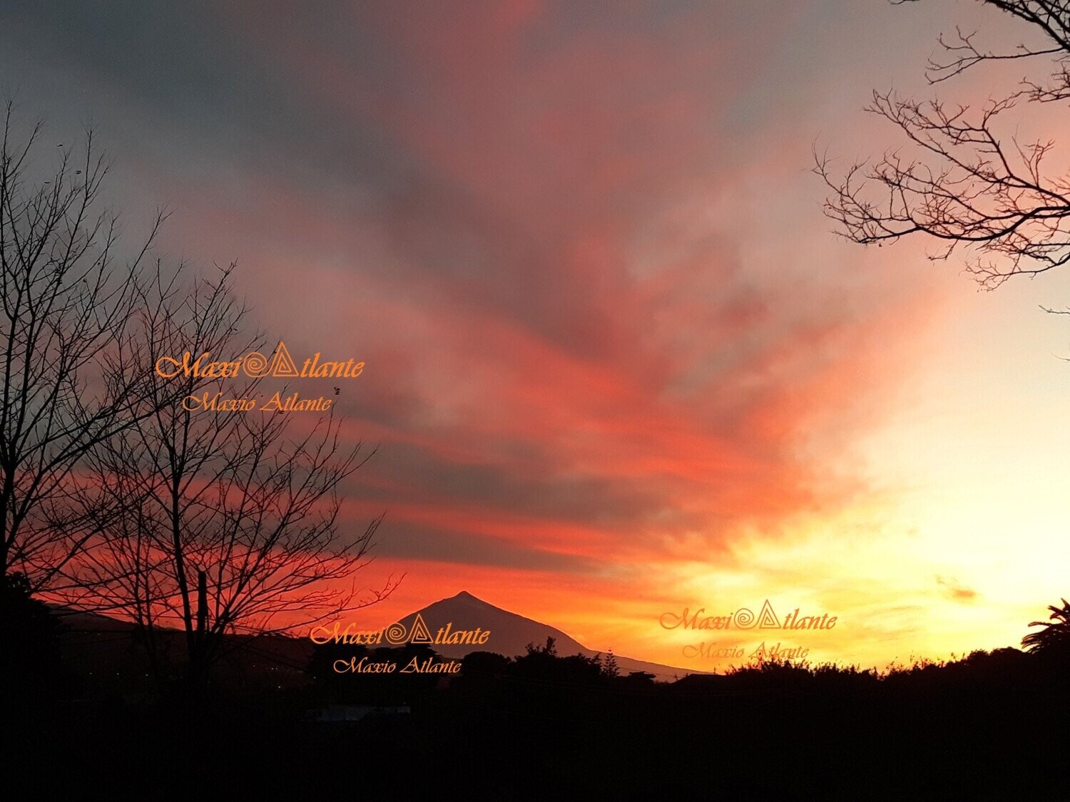 Teide rojizo puesta de Sol04