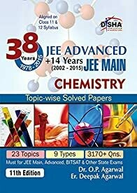 38 Years IIT-JEE Advanced + 14 yrs JEE Main Topic-wise Solved Paper Chemistry (Old Edition)