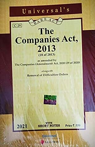The Companies Act, 2013 – Bare Act with short Notes