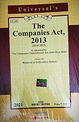 The Companies Act, 2013 – Bare Act with short Notes