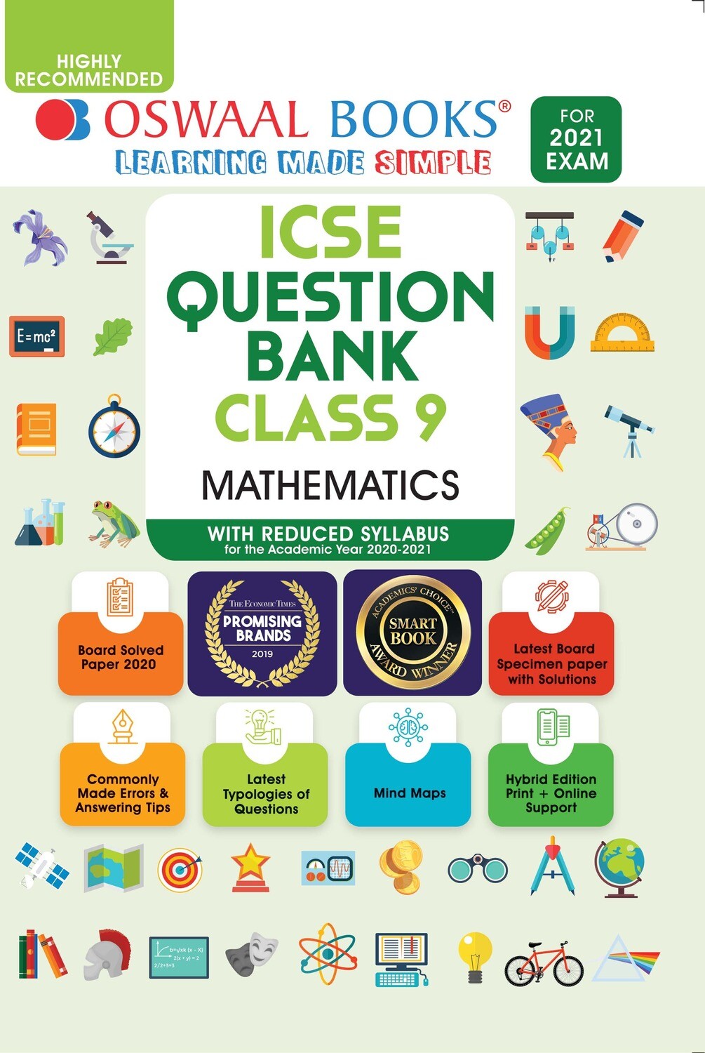 Buy e-book: Oswaal ICSE Question Banks Class 9 Mathematics (Reduced Syllabus) (For 2021 Exam)