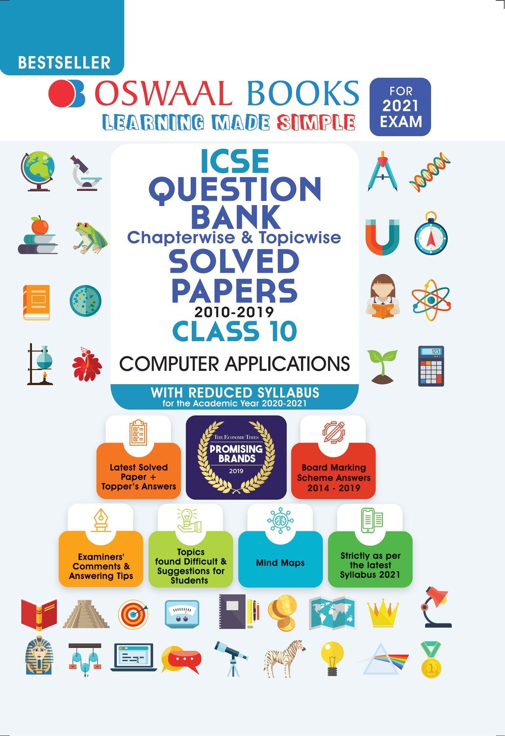 Buy e-book: Oswaal ICSE Question Bank Chapterwise & Topicwise Solved Papers, Computer Applications, Class 10 (Re