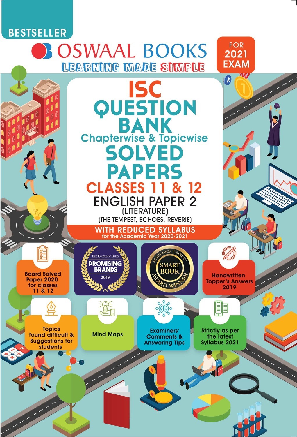 Buy e-book: Oswaal ISC Question Bank Chapterwise & Topicwise Solved Papers, English Paper - 2, Class 12 (Reduced