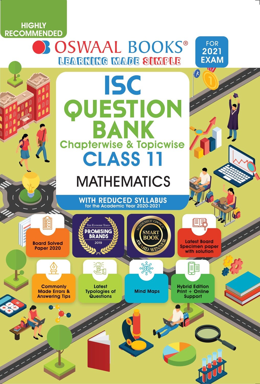 Buy e-book: Oswaal ISC Question Banks Class 11 Mathematics (Reduced Syllabus) (For 2021 Exam)