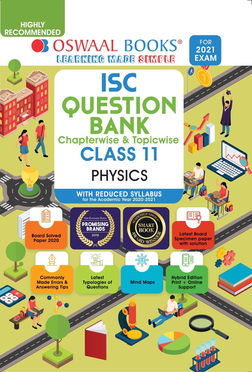Buy e-book: Oswaal ISC Question Banks Class 11 Physics (Reduced Syllabus) (For 2021 Exam)