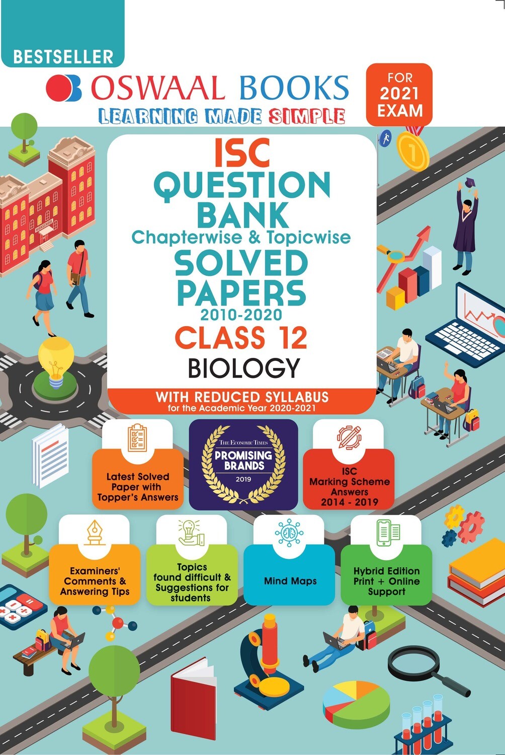 Buy e-book: Oswaal ISC Question Bank Chapterwise & Topicwise Solved Papers, Biology, Class 12 (Reduced Syllabus)