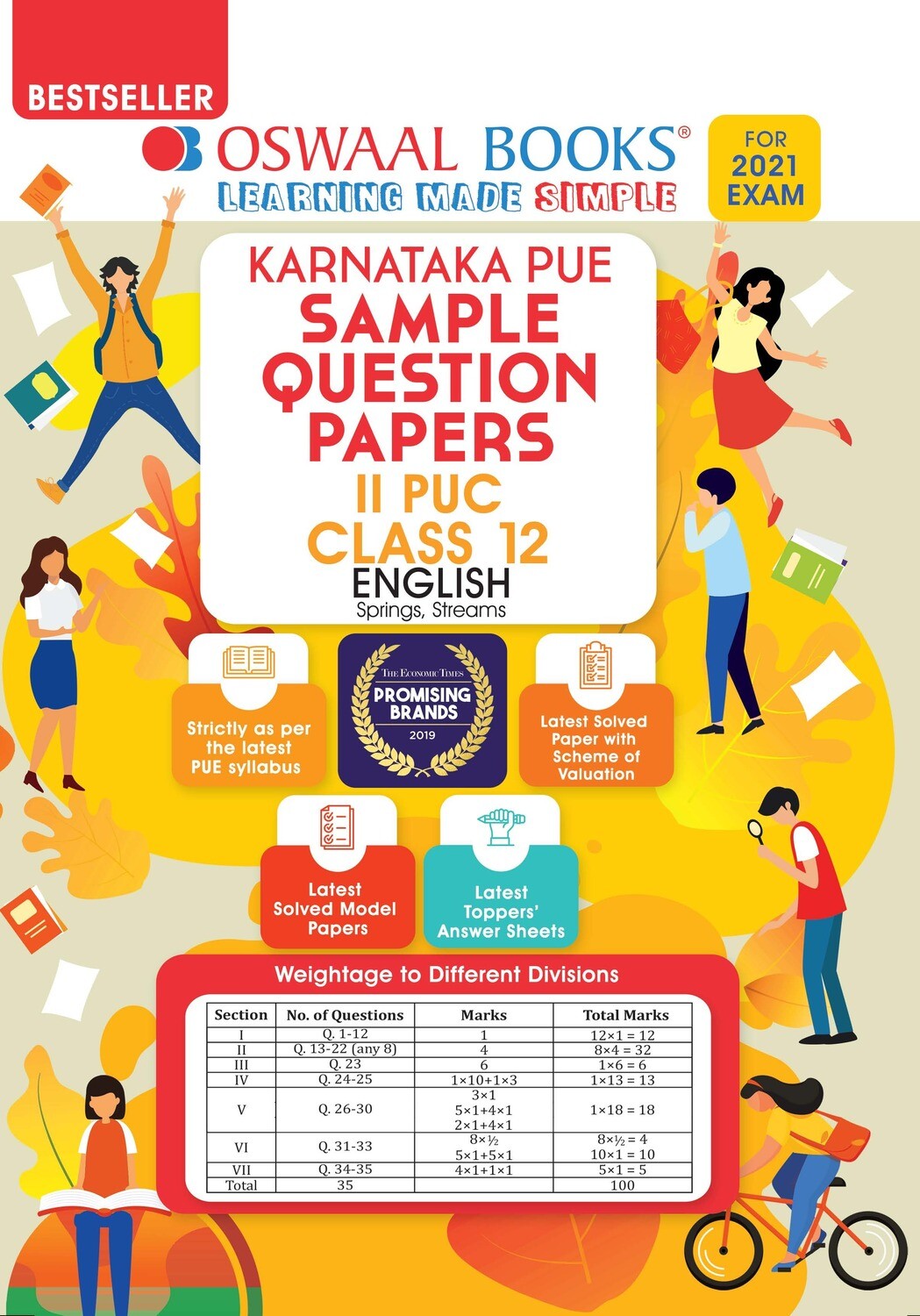 Buy e-book: Oswaal Karnataka PUE Sample Question Papers II PUC Class 12 English (For 2021 Exam): 9789390411351