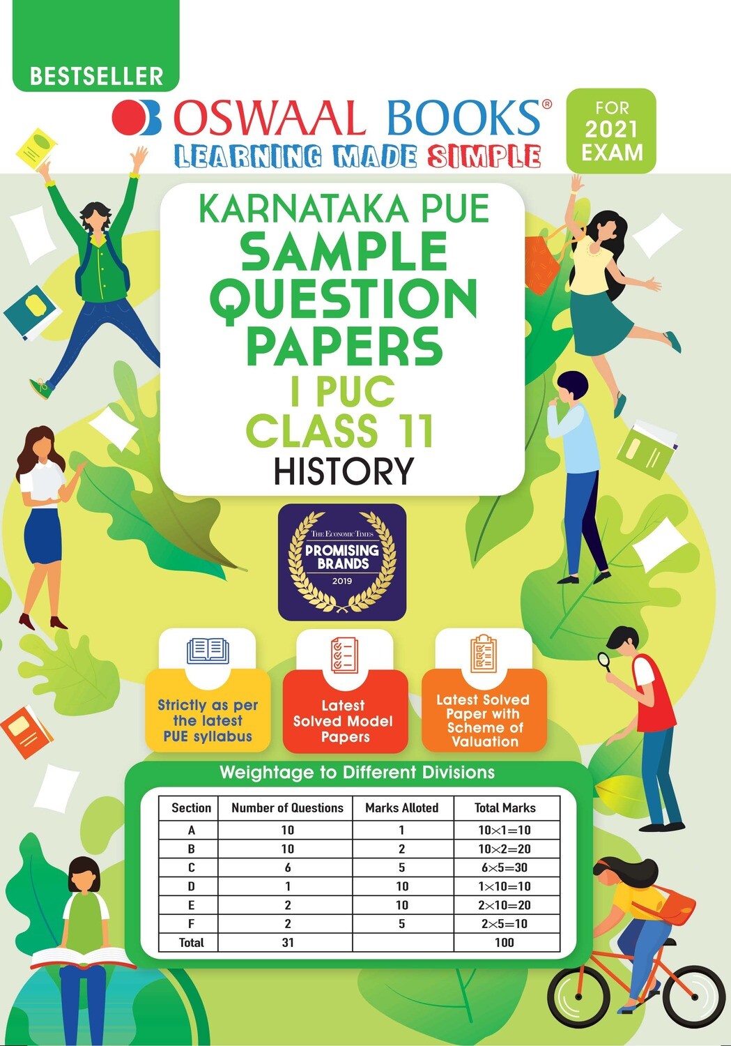 Buy e-book: Oswaal Karnataka PUE Sample Question Papers I PUC Class 11 History (For 2021 Exam): 9789390411238
