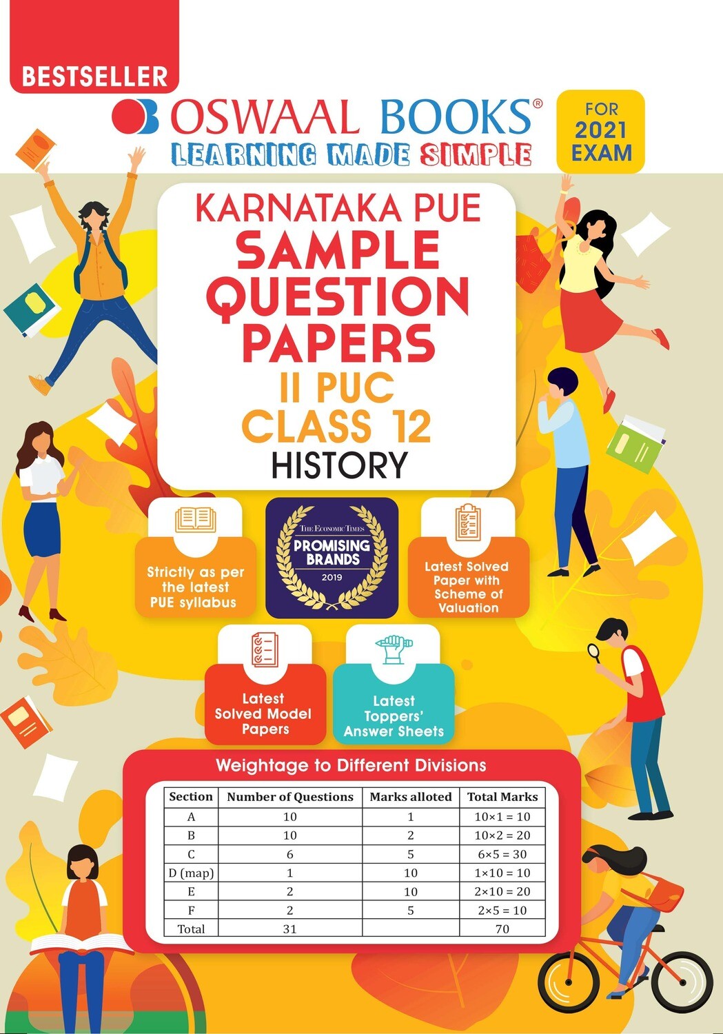 Buy e-book: Oswaal Karnataka PUE Sample Question Papers II PUC Class 12 History (For 2021 Exam)