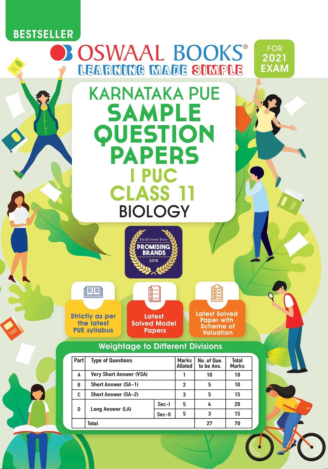 Buy e-book: Oswaal Karnataka PUE Sample Question Papers I PUC Class 11 Biology (For 2021 Exam): 9789390411320
