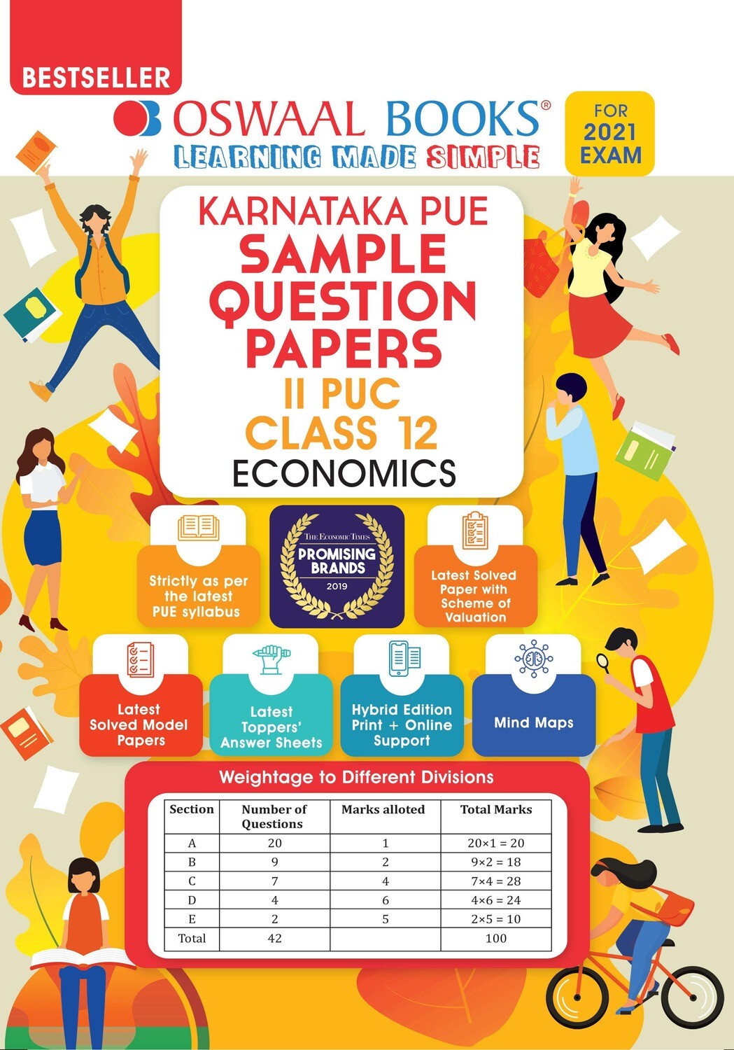 Buy e-book: Oswaal Karnataka PUE Sample Question Papers II PUC Class 12 Economics (For 2021 Exam): 9789390411597
