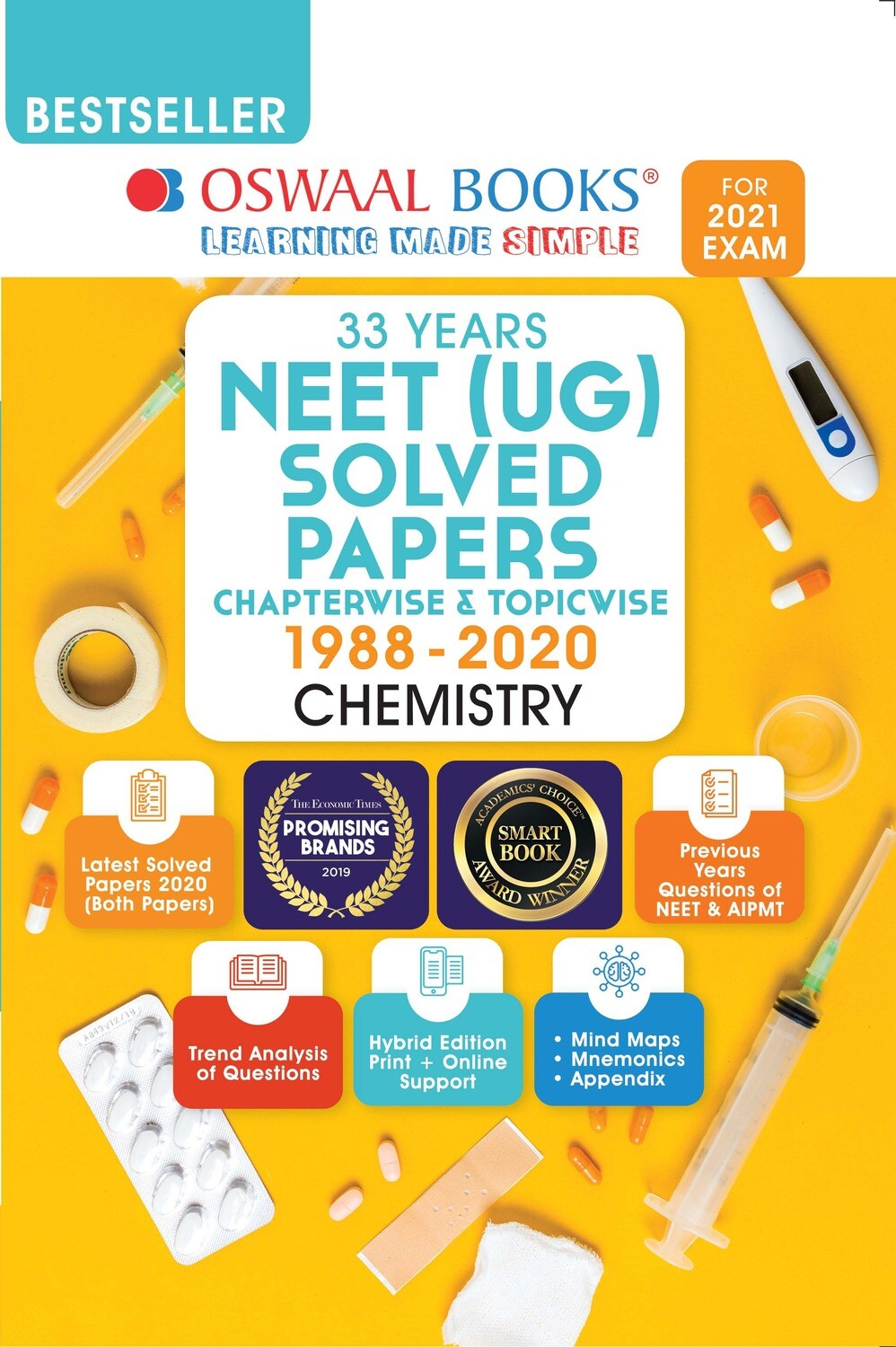 Buy e-book: Oswaal NEET (UG) Solved Papers Chapterwise & Topicwise Chemistry Book (For 2021 Exam)