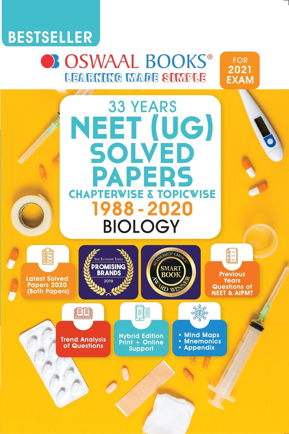 Buy e-book: Oswaal NEET (UG) Solved Papers Chapterwise & Topicwise Biology Book (For 2021 Exam)