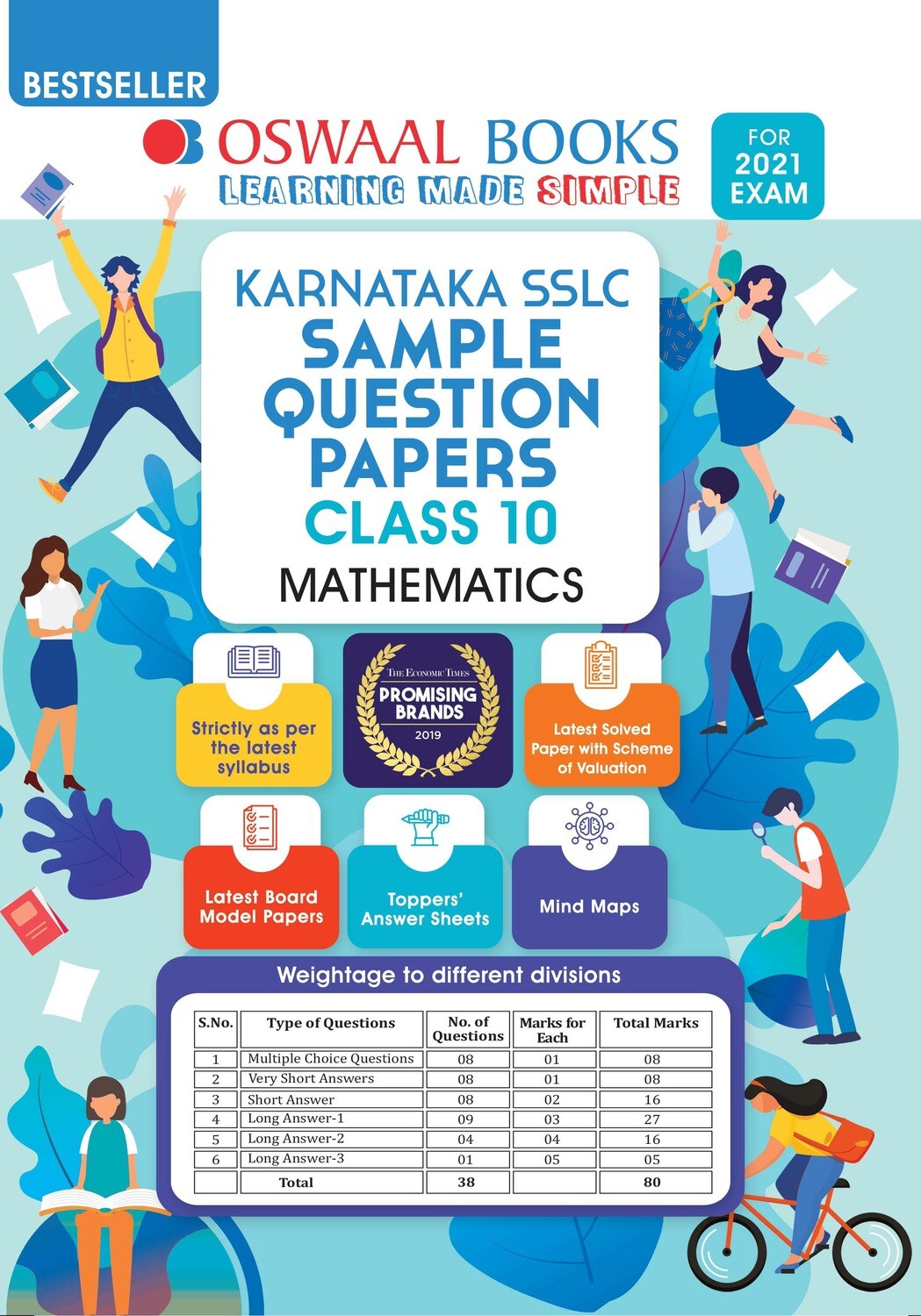 Buy e-book: Oswaal Karnataka SSLC Sample Question Papers Class 10 Mathematics Book (For 2021 Exam)