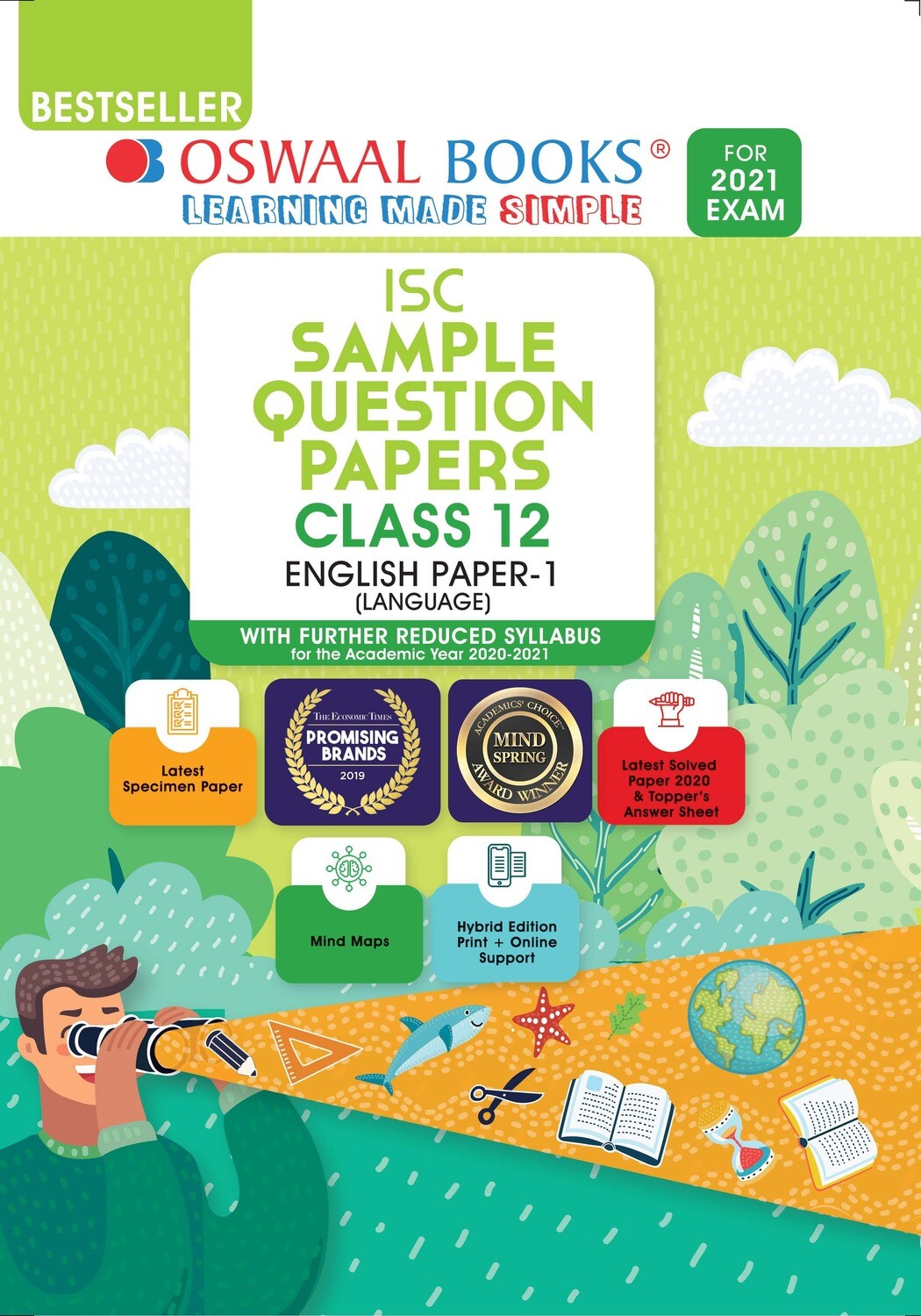 Buy e-book: Oswaal ISC Sample Question Papers Class 12 English Papers 1 Language (For 2021 Exam)