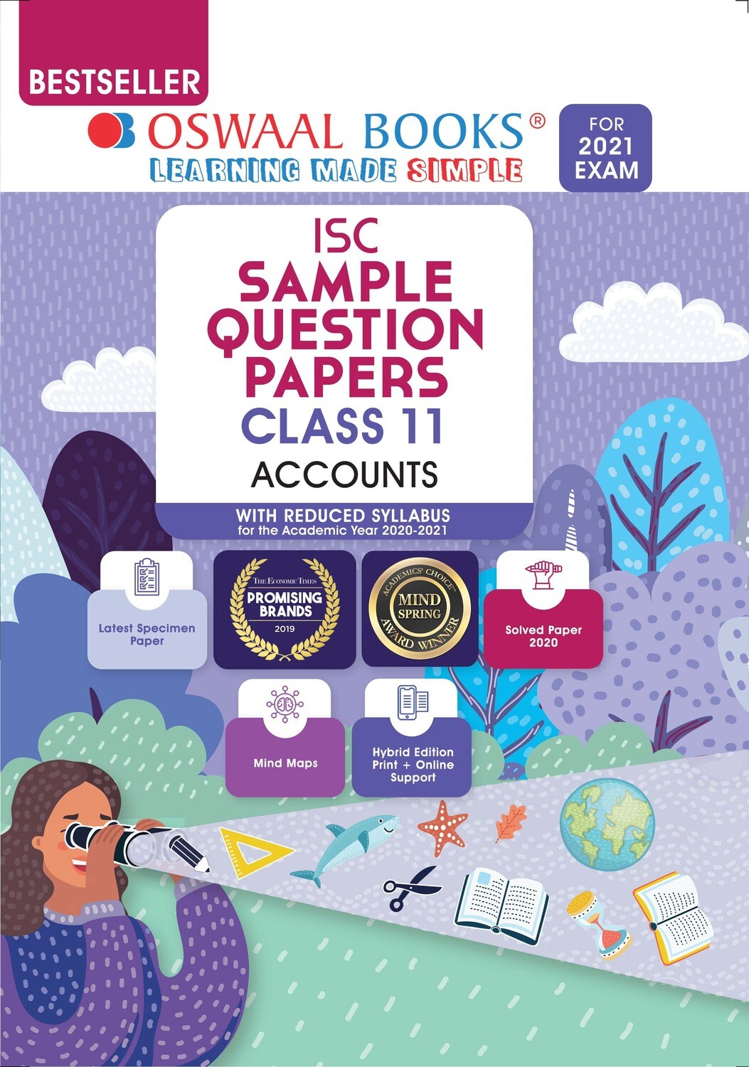 Buy e-book: Oswaal ISC Sample Question Paper Class 11 Accountancy (For 2021 Exam): 9789354230578
