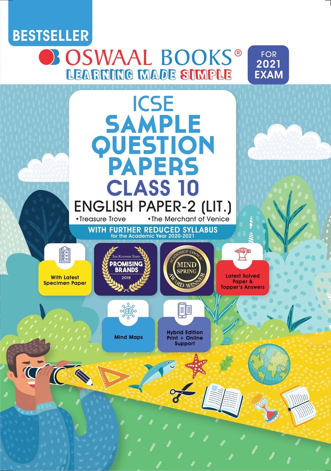 Buy e-book: Oswaal ICSE Sample Question Papers Class 10 English Paper 2 Literature (For 2021 Exam)