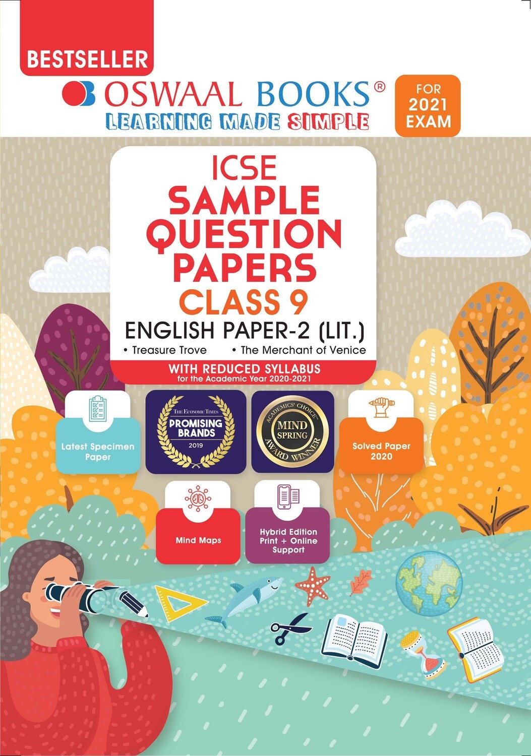 Buy e-book: Oswaal ICSE Sample Question Papers Class 9 English Paper 2 Literature (For 2021 Exam)