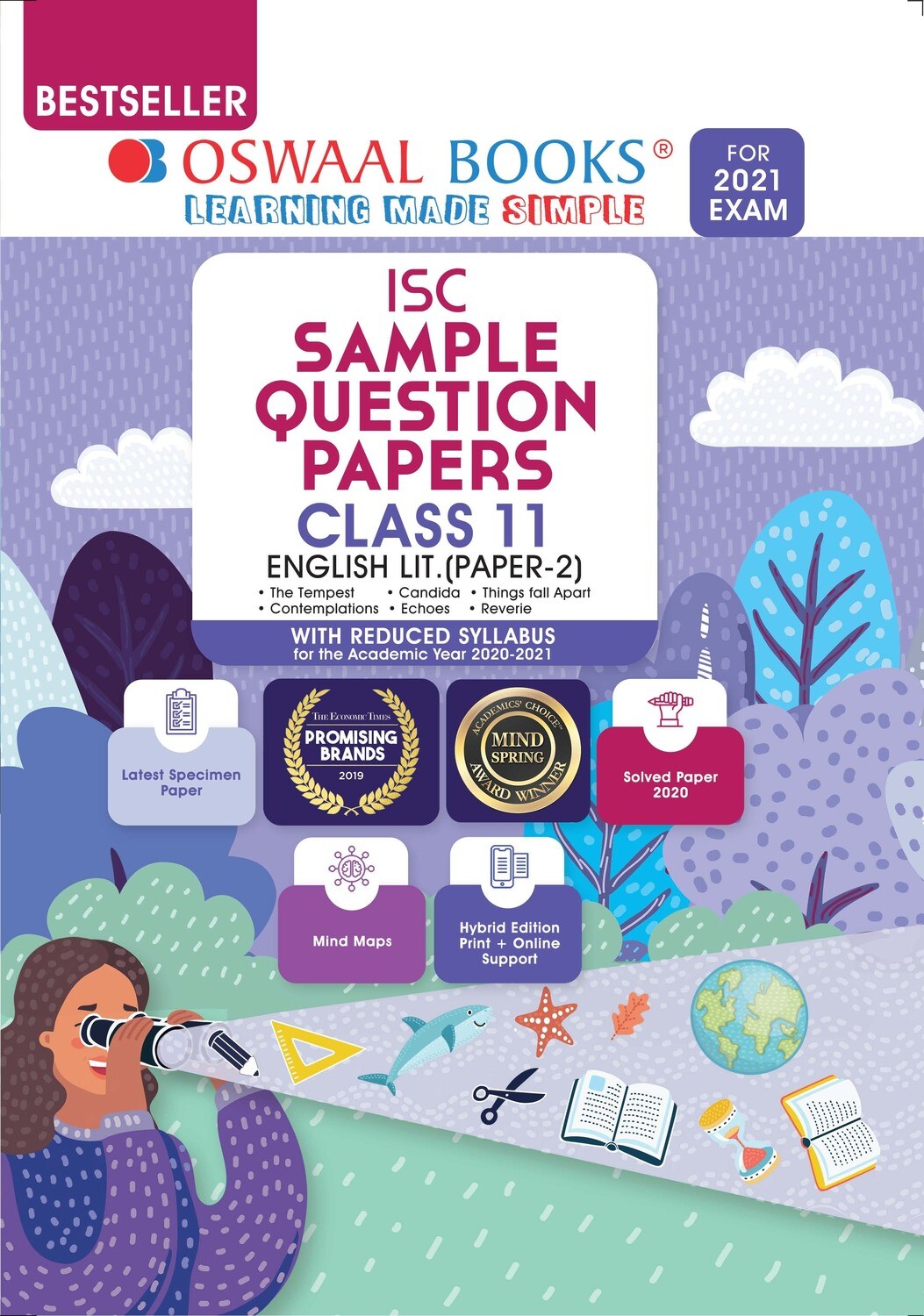 Buy e-book: Oswaal ISC Sample Question Paper Class 11 English Paper 2 Literature (For 2021 Exam)