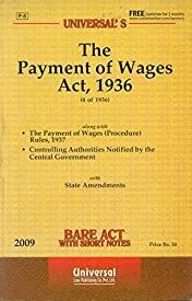 The Payment of Wages Act, 1936 Bare Act with Short Notes