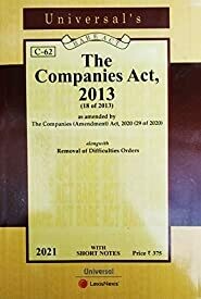 UNIVERSAL'S COMPANIES ACT BARE ACT, 2013 (2019 EDITION)