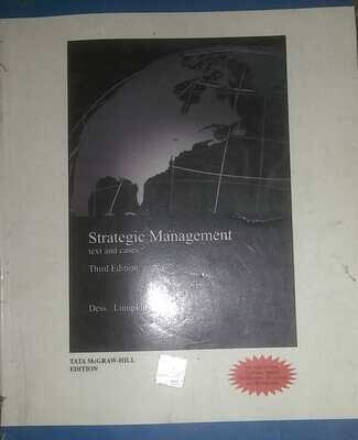 Strategic Management by Dess and Lumpkin and Eisner
Pustakkosh.com