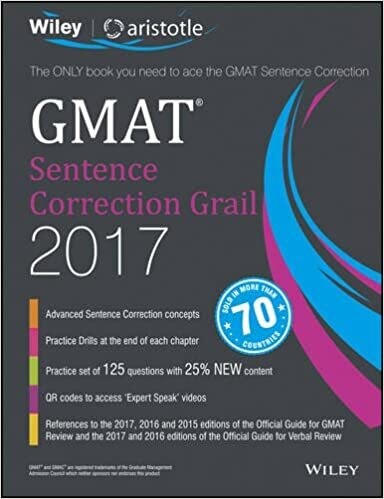 Wiley&#39;s GMAT Sentence Correction Grail 2017 by Aristotle