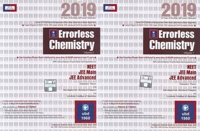 Errorless Chemistry For Neet, Jee Main, Jee Advanced (Set Of 2 Vol) 2019 Edition By Universal Book Depot