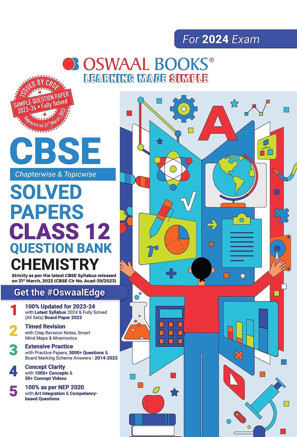 Oswaal CBSE Chapterwise Solved Papers 2023-2014 Chemistry Class 12th (For 2024 Board Exams)