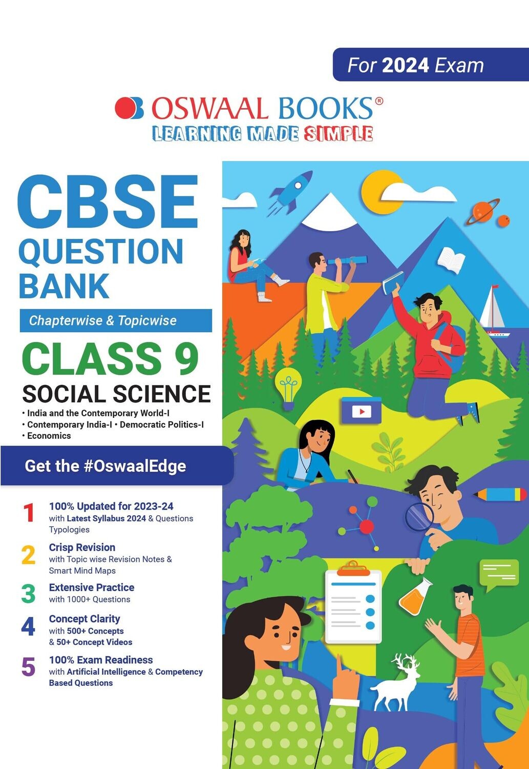 Oswaal CBSE Chapterwise &amp; Topicwise Question Bank Class 9 Social Science Book (2024 Exam)