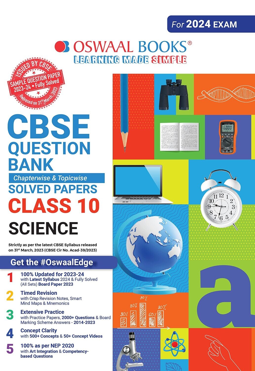 Oswaal CBSE Class 10 Science Question Bank (For 2024 Board Exams)