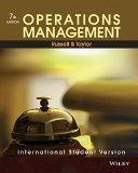 Operations Management International Student Version WSE by Russell