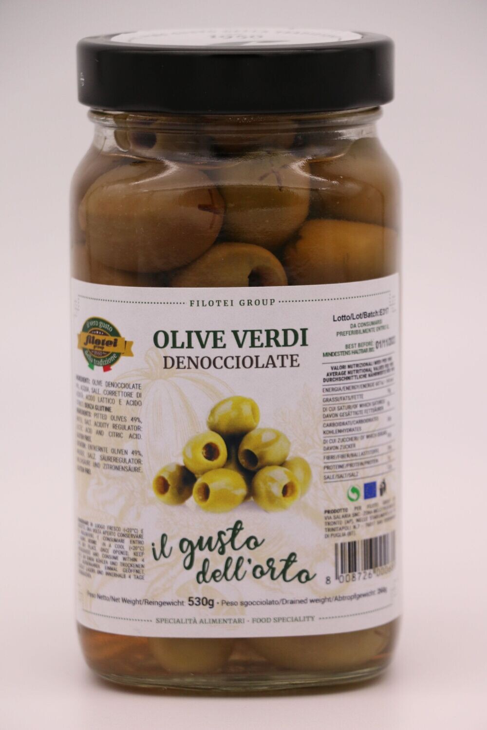 Olive verdi denocciolate