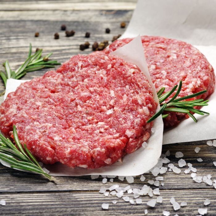 Organic Delicious Beef Burgers (4) 4 oz. Burgers and up