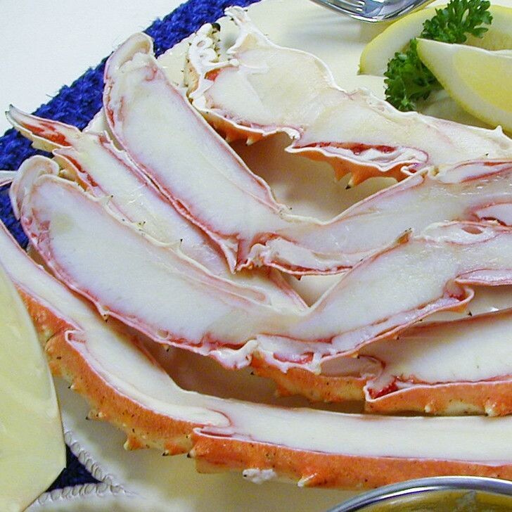 FRESHLY-Caught SPLIT Alaska Red King Crab Legs Per Pound